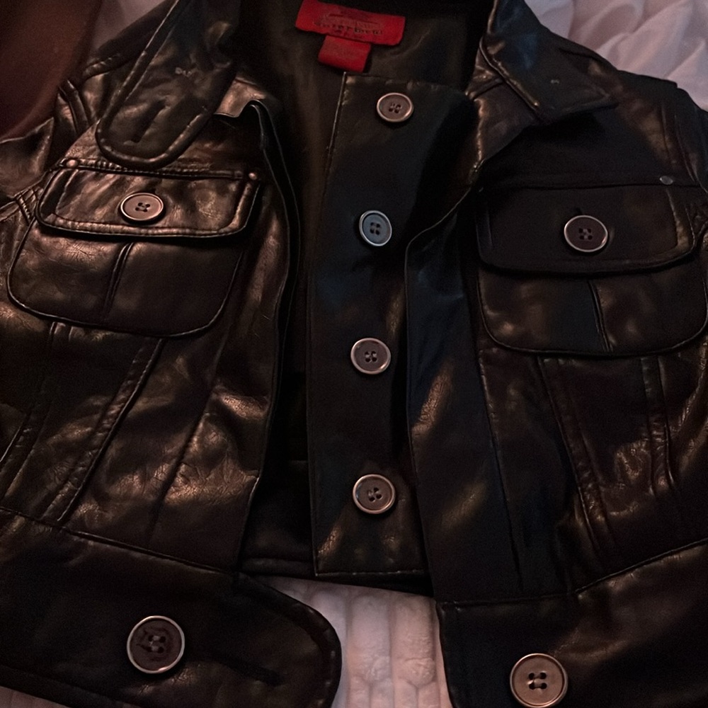 Paris Blues Pleather Crop Jacket - Picture 5 of 8